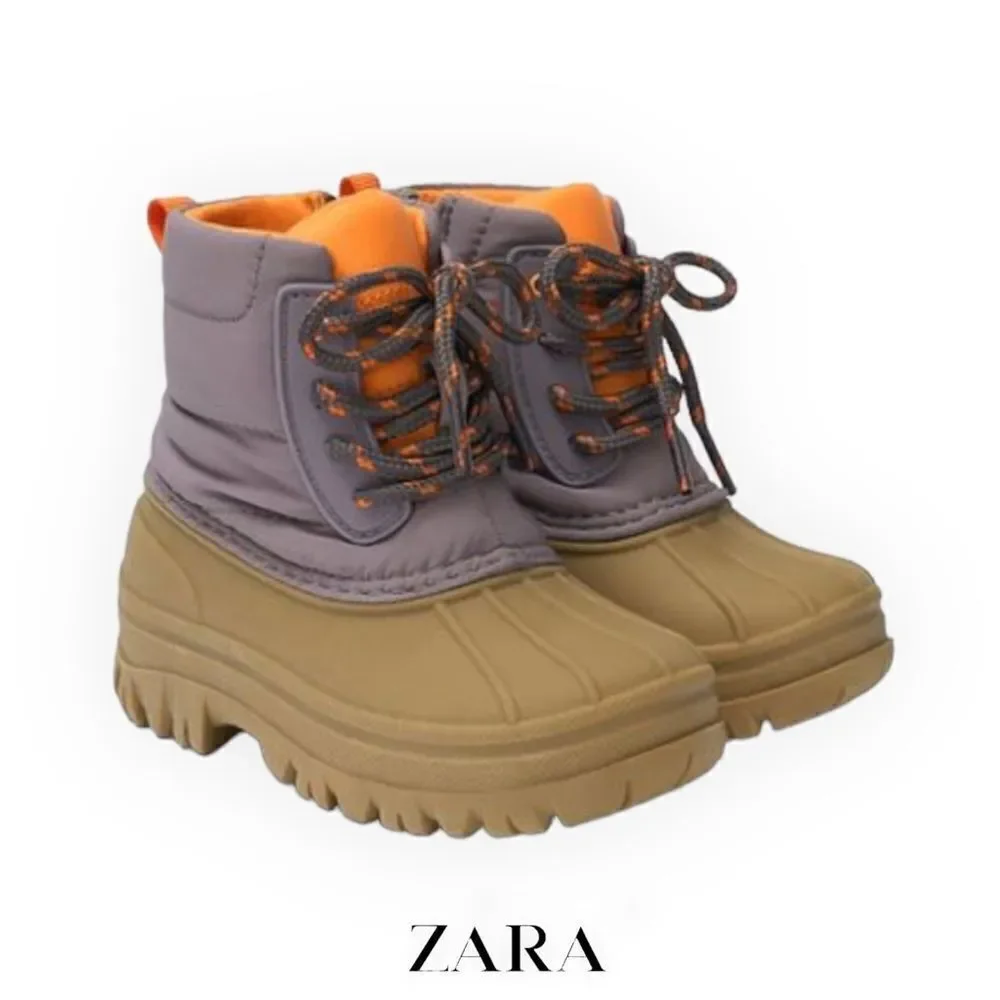 ZARA Kids | Mauve | TOPSTITCHED HIKING BOOTS